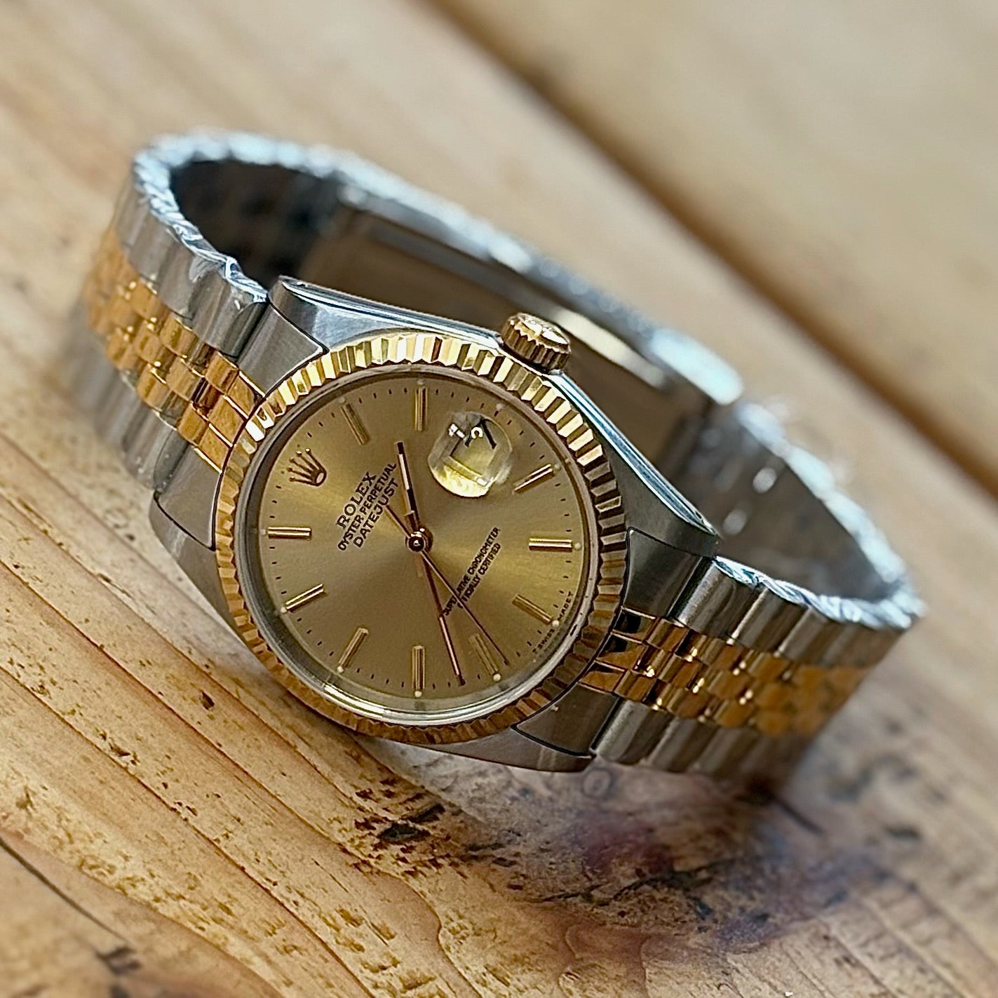 16233 Two Tone Gold/Champagne Dial