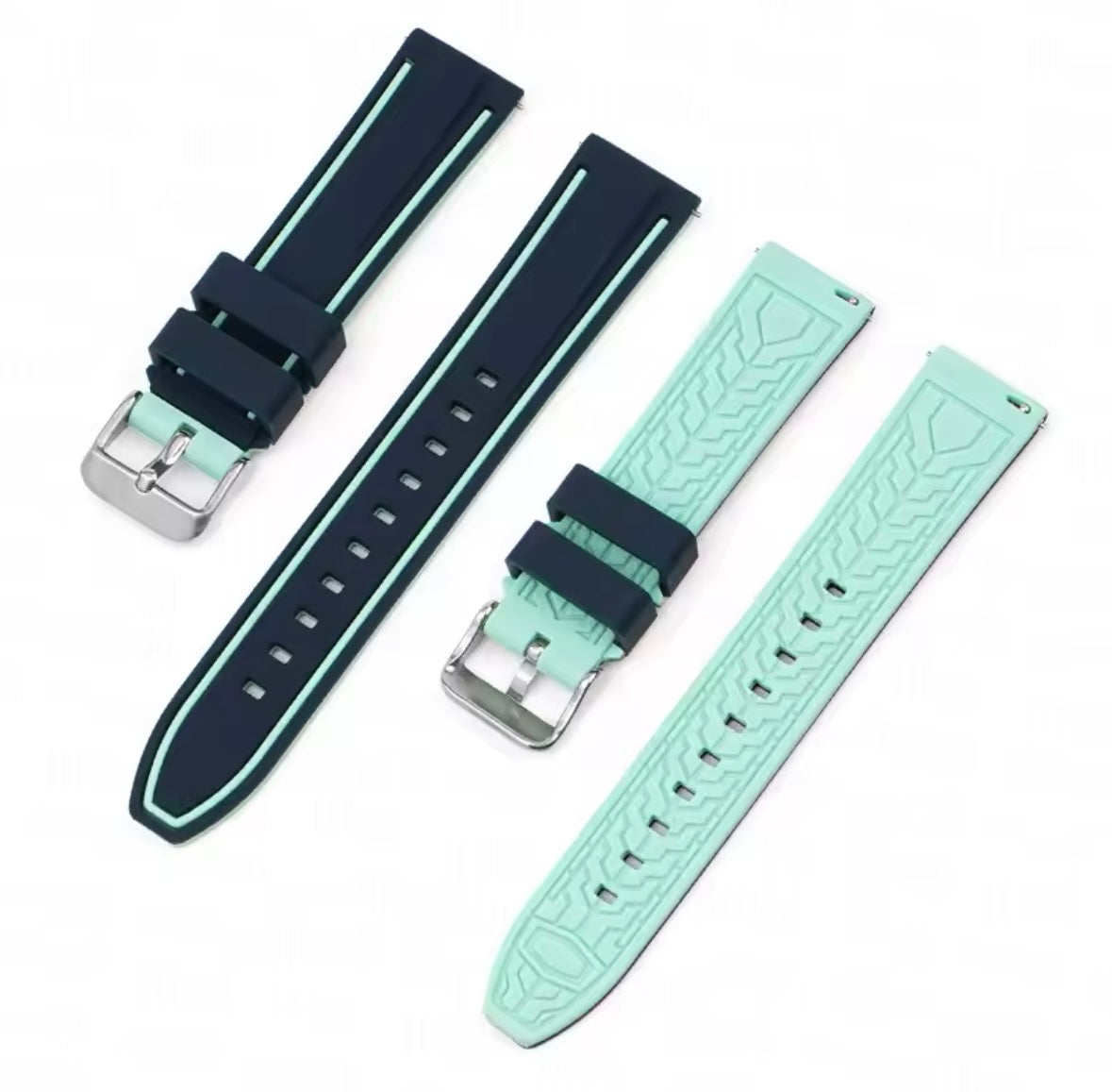Deep Blue And Turquoise Strap For Moonswatch 20mm