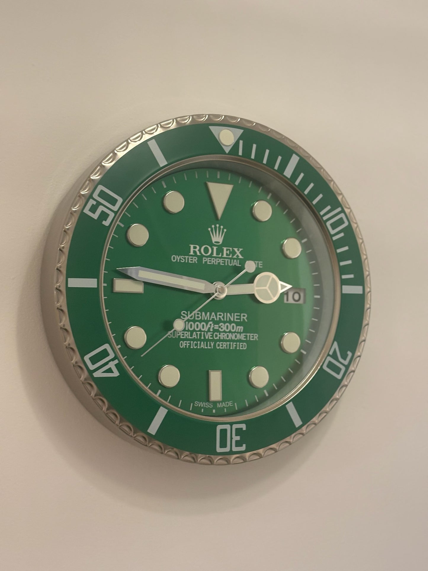 “Hulk” Green Submariner Wall Clock