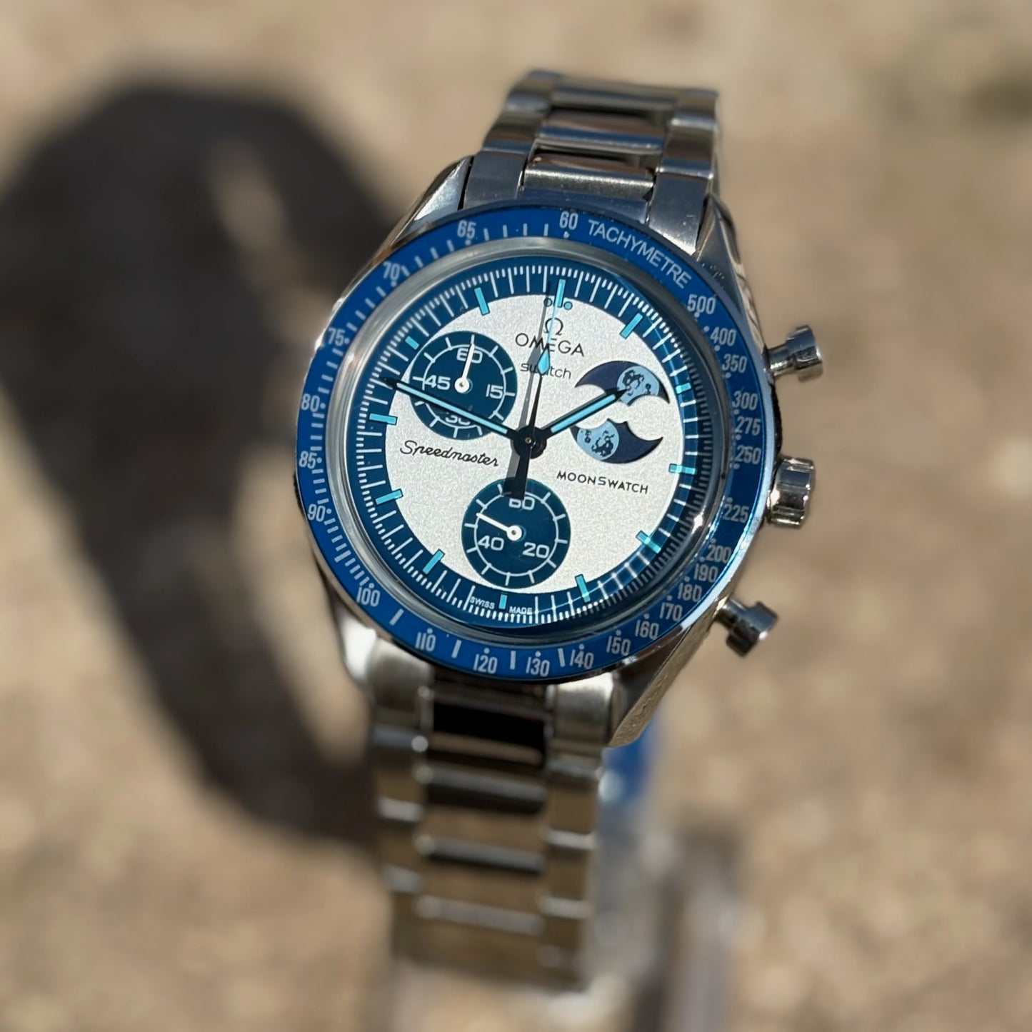 MoonMod Super Blue Moon Metal Moonswatch