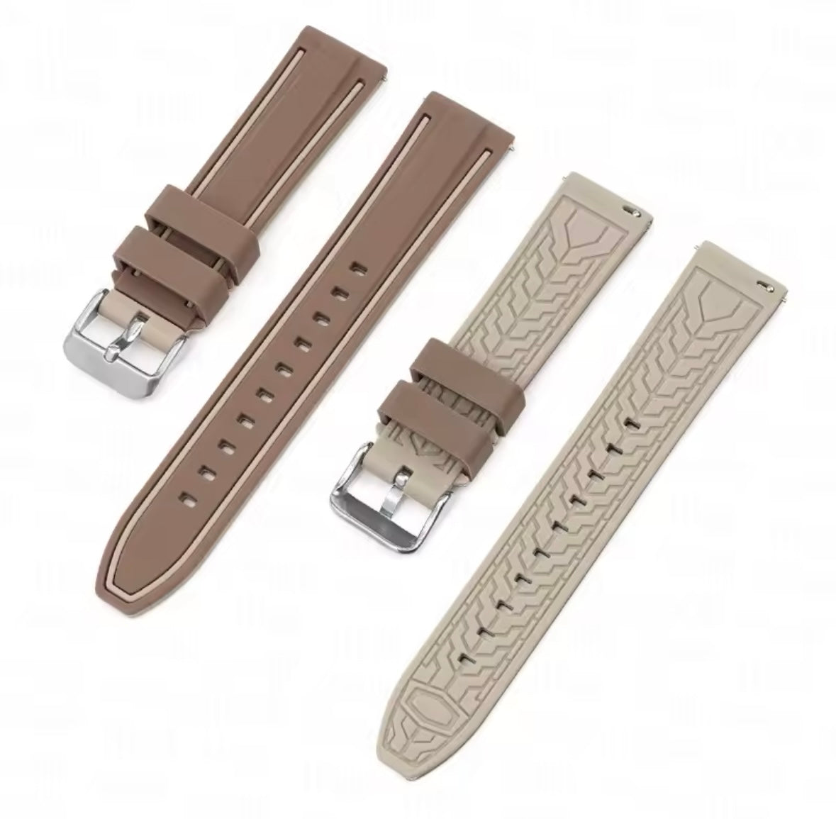 Brown And Grey Strap For Moonswatch 20mm