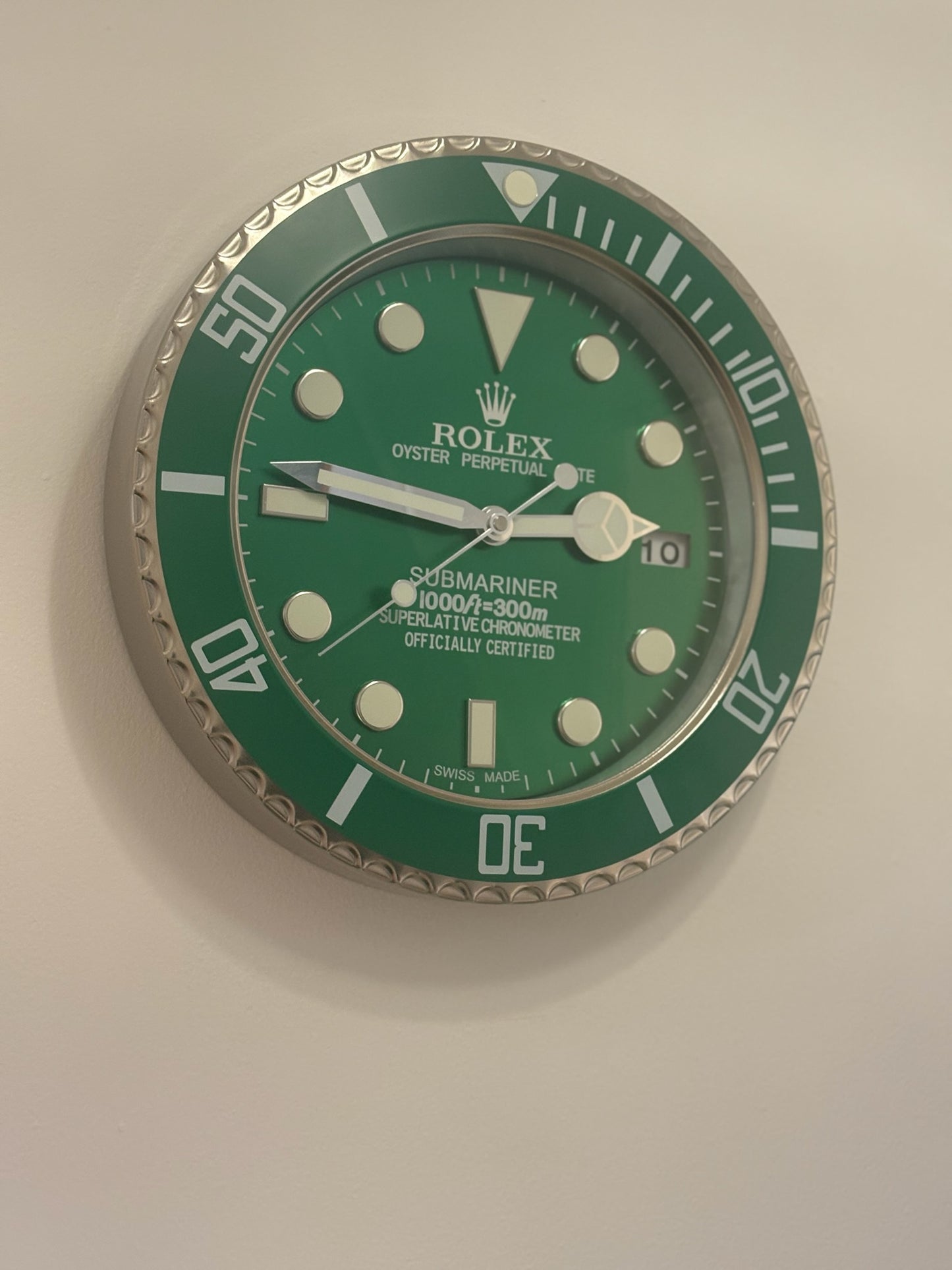 “Hulk” Green Submariner Wall Clock